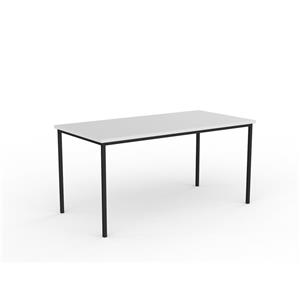 CeVello 1500 x 750mm Black Frame White Top Canteen Table