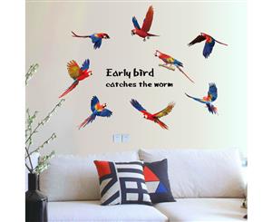 Color The Parrot Decals Wall Sticker (Size117cm x 85cm)