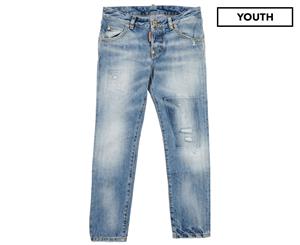DSQUARED2 Kids' Washed Distressed Jeans - Blue