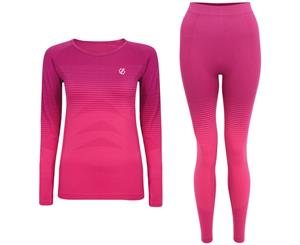 Dare 2b Womens InTheZone Wicking Quick Dry Baselayer Set - Cyber Pink
