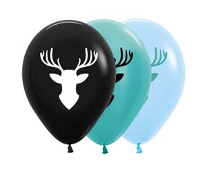 Deer Fashion 30cm Latex Balloons Ink 50pk
