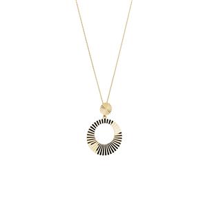 Double Circle Pendant in 10ct Yellow Gold