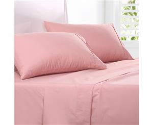 Dreamaker plain dyed Microfiber standard pillowcase pair DUSKY