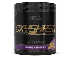 EHPlabs Oxyshred Hardcore Ultra Concentration Pre Workout Grape Bubblegum 196g
