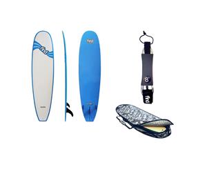 FIND 8ƌ" Mini Mal Epoxy Duralite Surfboard + Cover + Leash Package