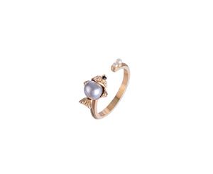 Fable Womens/Ladies Fish Ring (Gold) - JW846