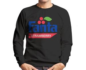 Fanta Strawberry Retro 1980s Logo Men's Sweatshirt - Black