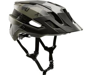 Fox Flux Solid MTB Bike Helmet Camo Green