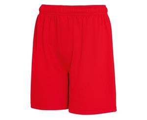 Fruit Of The Loom Childrens/Kids Moisture Wicking Performance Shorts (Red) - BC3481