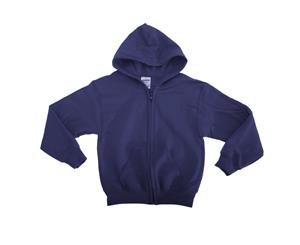 Gildan Heavy Blend Unisex Childrens Full Zip Hooded Sweatshirt / Hoodie (Navy) - BC472