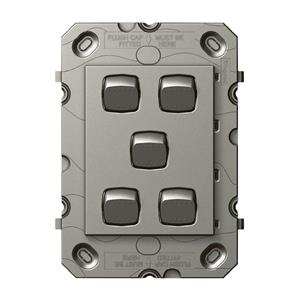 HPM ARTEOR 5 Gang Wall Switch - No Coverplate - Magnesium