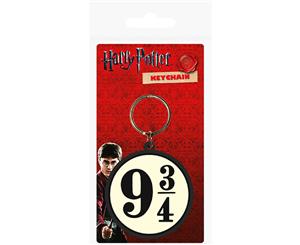 Harry Potter Official 9 3/4 Rubber Keyring (White/Black) - SG13848
