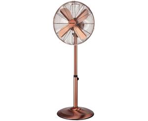 Heller 45cm Pedestal Floor Fan Oscillating/Tilt/Air Cooling/Cooler - Copper