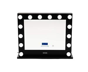 Hollywood Mirror Black with Bluetooth Speakers USB & Power Points