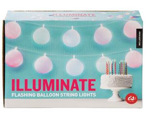 Illuminate Flashing Balloon String Lights - White