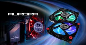InWin AURORA (Single Pack) Black Red RGB LED 120mm High Performance Case Fan