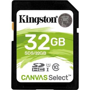 Kingston (SDS/32GB) 32GB SDHC Canvas Select 80R CL10 UHS-I / Repalcing SD10VG2/32GBFR