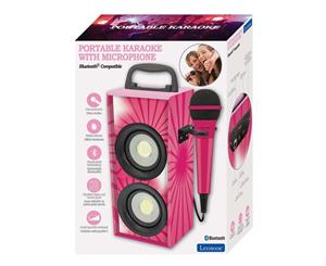 Lexibook BTP155PKZ iParty Mini Bluetooth Karaoke Tower with Microphone Pink