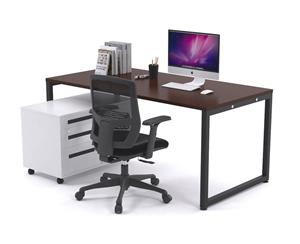 Litewall Evolve - Modern Office Desk Office Furniture [1200L x 800W] - wenge none