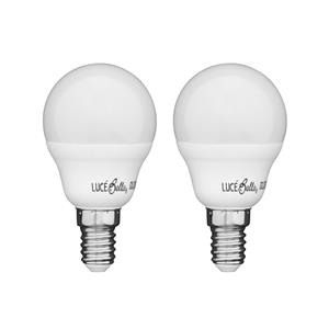 Luce Bella 5.5W Warm White Fancy Round LED SES Globe - 2 Pack