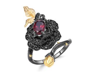 Luxplus - Black Peony Is Noble And Elegant Women's Ring