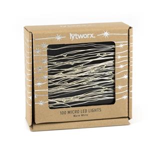 Lytworx Copper Wire Warm White 100 Micro LED Twinkle Lights Battery Operated