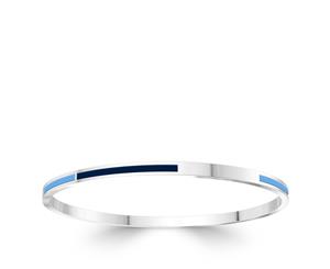 Manchester City FC Bangle Bracelet For Women In Sterling Silver Design by BIXLER - Sterling Silver
