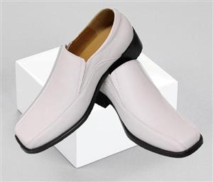 Men's Formal Leather Shoe Slip on - White