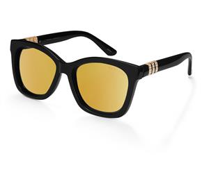 Mestige Women's Evelynn Sunglasses w/ Swarovski Crystals - Black/Gold