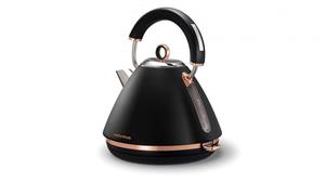 Morphy Richards 1.5L Accents Rose Gold Pyramid Kettle - Black