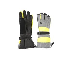 Mountain Warehouse Summit Extreme Mens Ski Gloves - Lightweight Snowboard Gloves - Yellow