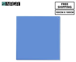 NAGA 100x100cm Magnetic Glassboard - Cobalt Blue