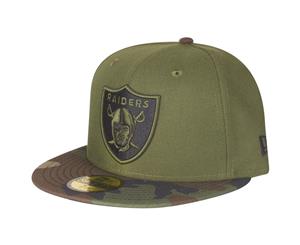 New Era 59Fifty Fitted Cap - FIVE STARS Oakland Raiders oliv - Olive