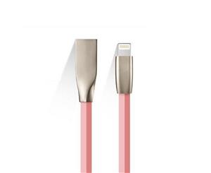 NewBee 1m Pink Apple Premium Zinc Alloy USB Lightning Charging Cable iPhone iPad - NB-APP-Z01-PK