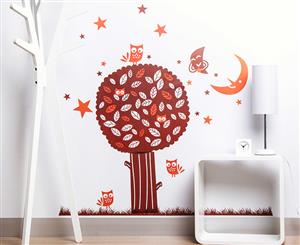 Night Owl Tree Wall Decal/Sticker