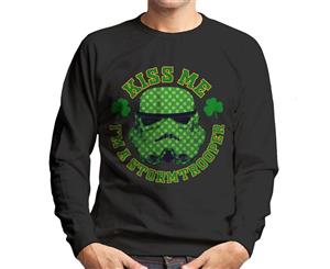 Original Stormtrooper Kiss Me St Patricks Day Men's Sweatshirt - Black