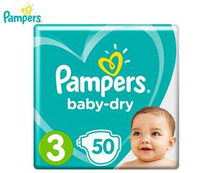 Pampers Baby-Dry Crawler Size 3 6-10kg Nappies 50-Pack