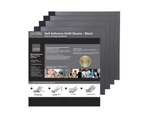 Photo Album Refills - Self Adhesive Multi Pack - 335X325 - 15 black pages (3 Packs of 5 pages)