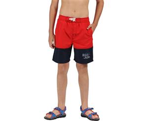 Regatta Boys Shaul II Polyester Quick Dry Swim Shorts - Pepper/Navy
