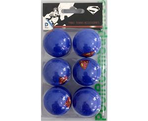 SUPERMAN Super Man Table Tennis Ping Pong Balls 6 Pack