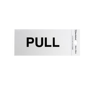 Sandleford 100 x 50mm Pull Silver Self Adhesive Sign
