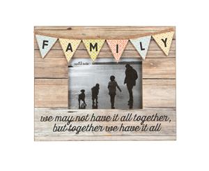 Sass & Belle Family Rustic Bunting Photo Frame
