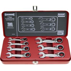 Sidchrome 7 Piece AF Gear Wrench Stubby Set