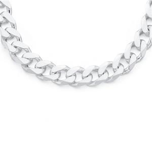 Silver 50cm Solid Curb Chain