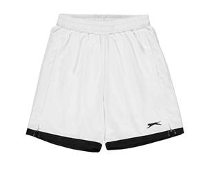 Slazenger Boys Court Shorts Pants Bottoms Junior - White