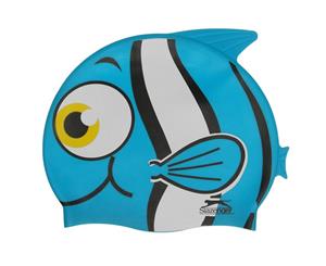 Slazenger Kids Fun Silicone Cap Hat Headwear - Blue Fish