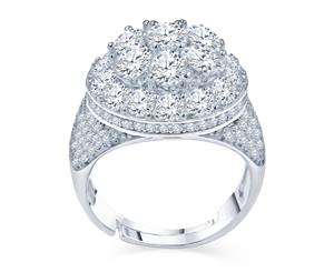 Sterling 925er Silber Micro Pave Ring - ANGELIC - Silver