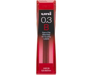 Uniball Nano Dia Mechanical Pencil Lead Pack 0.3mm B