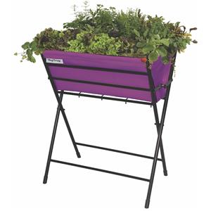 Vegtrug 65 x 40 x 79cm Purple Poppy Felt Raised Garden Planter