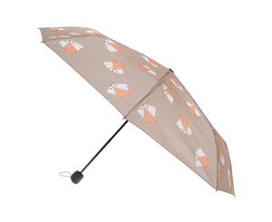 X-Brella Ladies/Womens Compact Medium Canopy Umbrella (Brown) - UM345